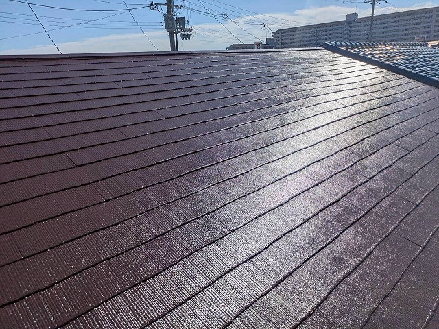 施工後　スレート屋根